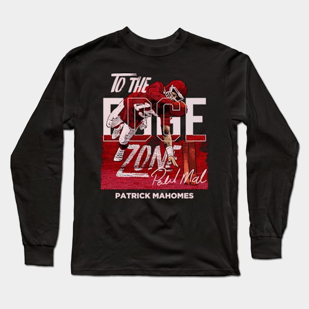 Patrick Mahomes Kansas City Edge Zone Long Sleeve T-Shirt by Sink-Lux